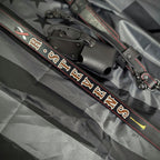 Personalized leather firefighter radio strap with adjustable fit and rugged construction