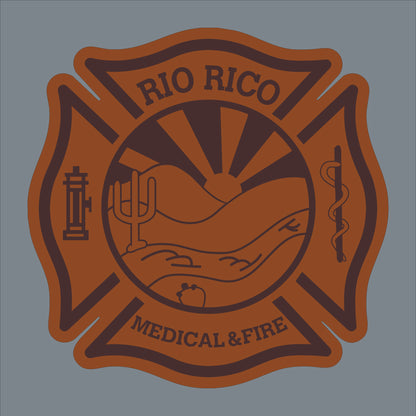 Custom firefighter hats with leather patch on Richardson 112 for your fire department