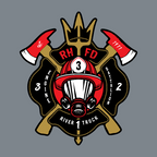 Rock Hill Fire Department custom leather patch on a Richardson hat