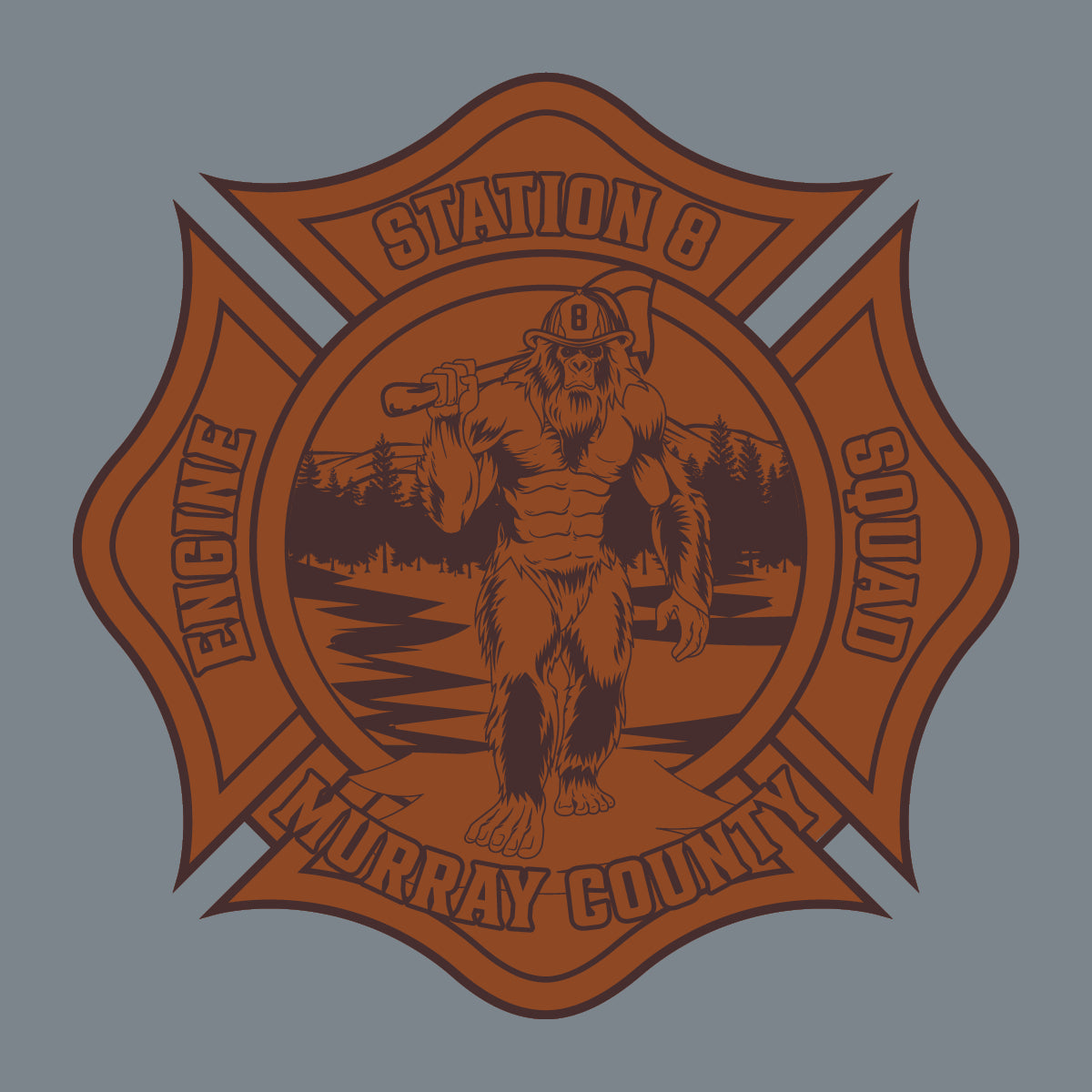 Murray County Fire Department Hat Custom Leather Patch