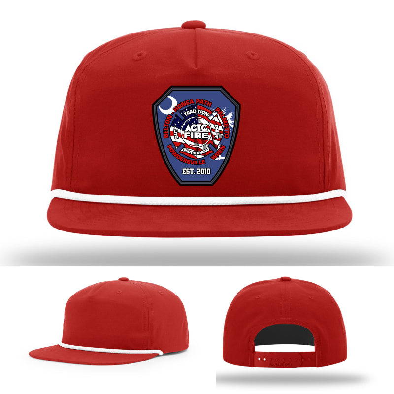 Firefighter program hat with ACTC engraved leather emblem