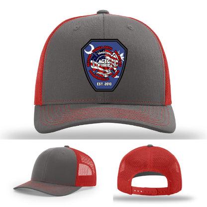 Leather firefighter patch hat created for ACTC fire program