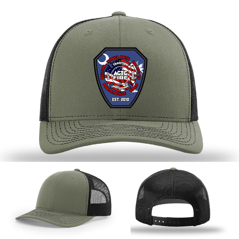 ACTC Firefighting Program student and graduate leather patch hat
