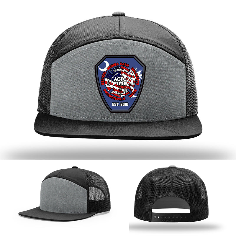 Custom firefighter hat crafted for ACTC training program