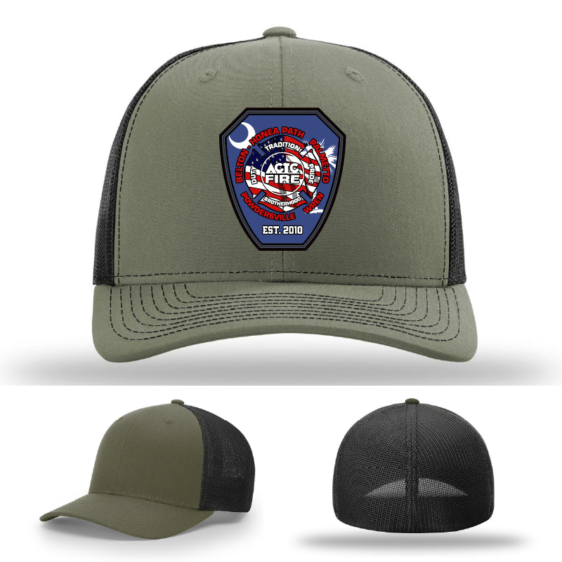 Firefighter training hat designed for ACTC students and alumni