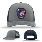 ACTC fire training hat with custom leather program design
