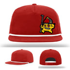 Backdraft Bastard firefighter leather patch hat front view