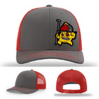 Fire company apparel hat with Backdraft Bastard full grain leather patch artwork
