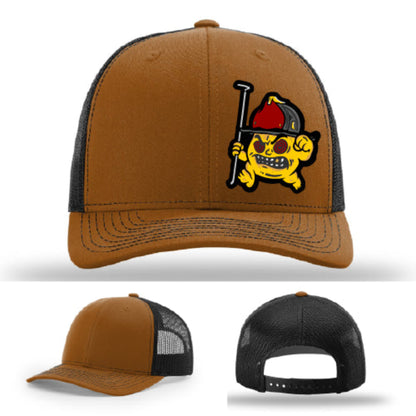 Richardson firefighter hat Backdraft Bastard artwork full color leather patch finish