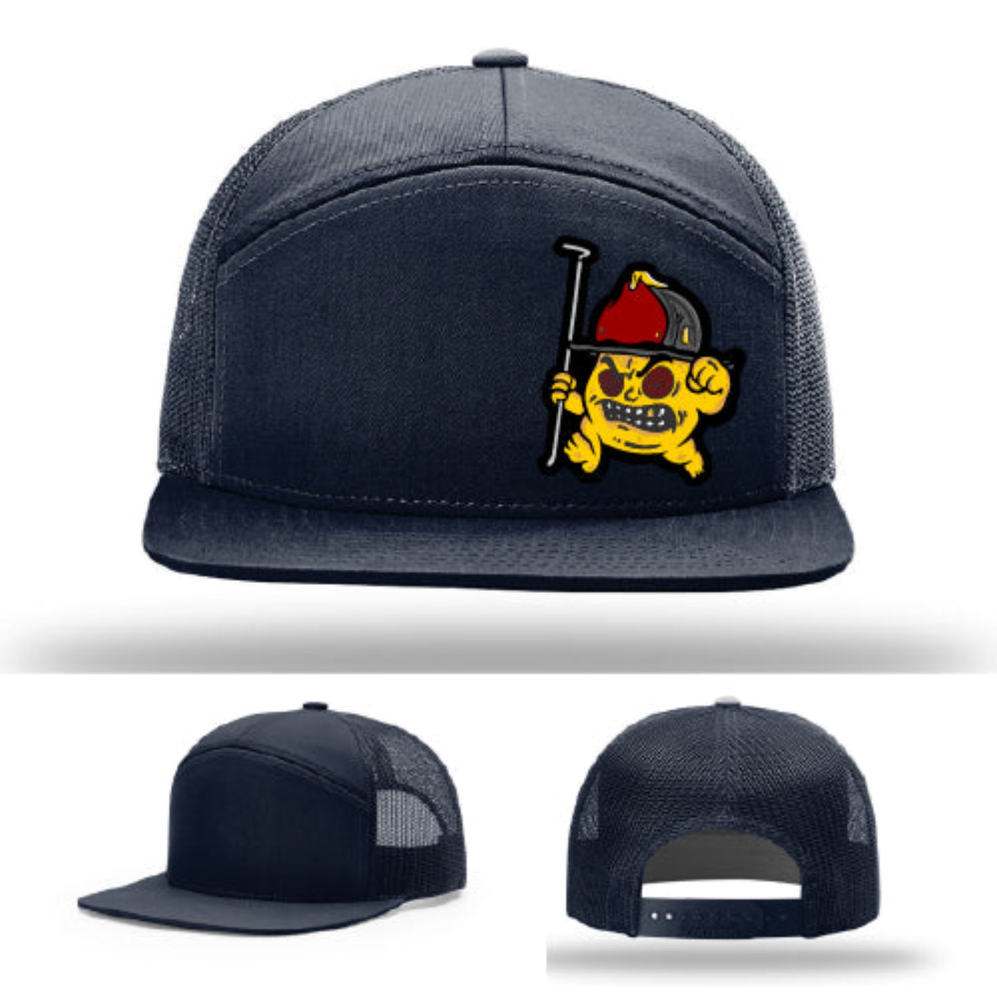 Backdraft Bastard firefighter hat firehouse apparel with rugged leather patch