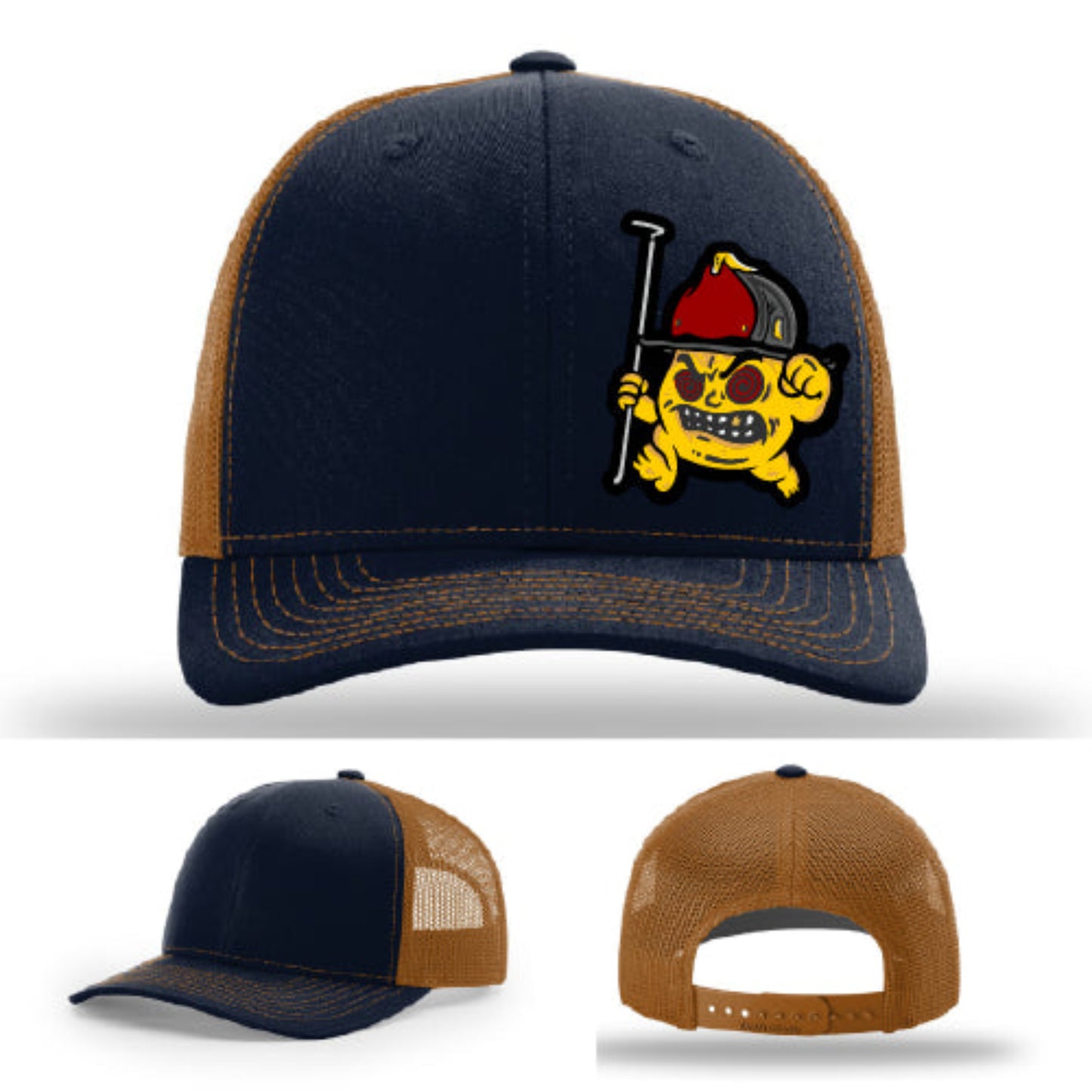 Firefighter hat Backdraft Bastard design rugged look with bold patch artwork