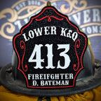 Bare Bones firefighter helmet shield for departments