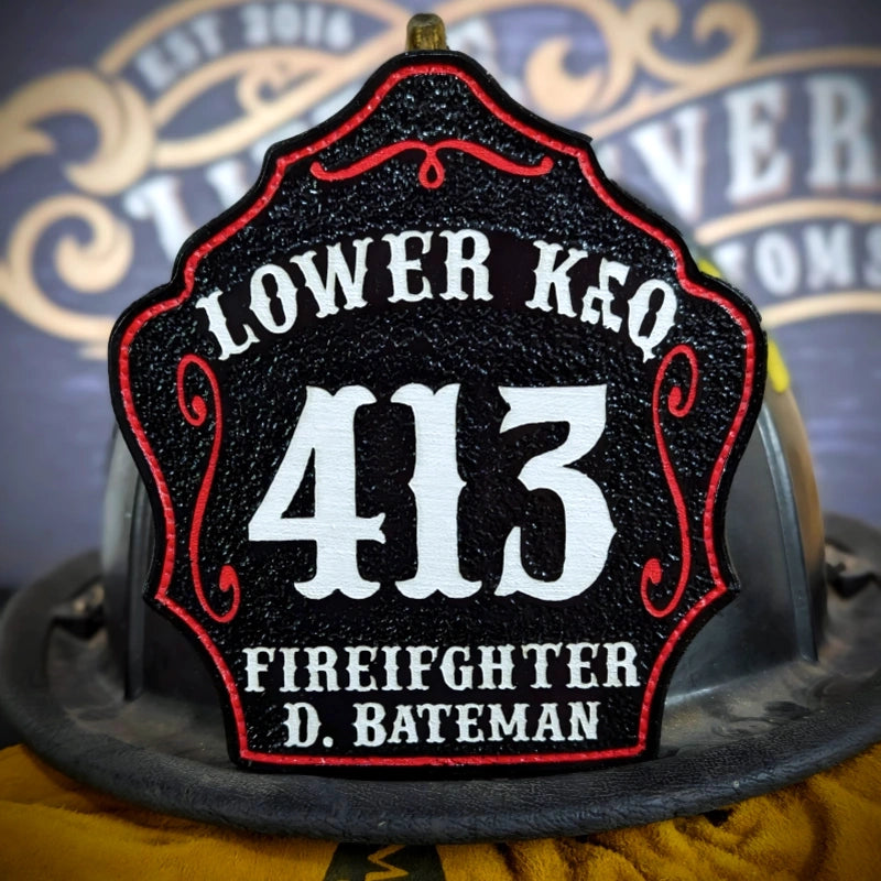 Bare Bones firefighter helmet shield for departments