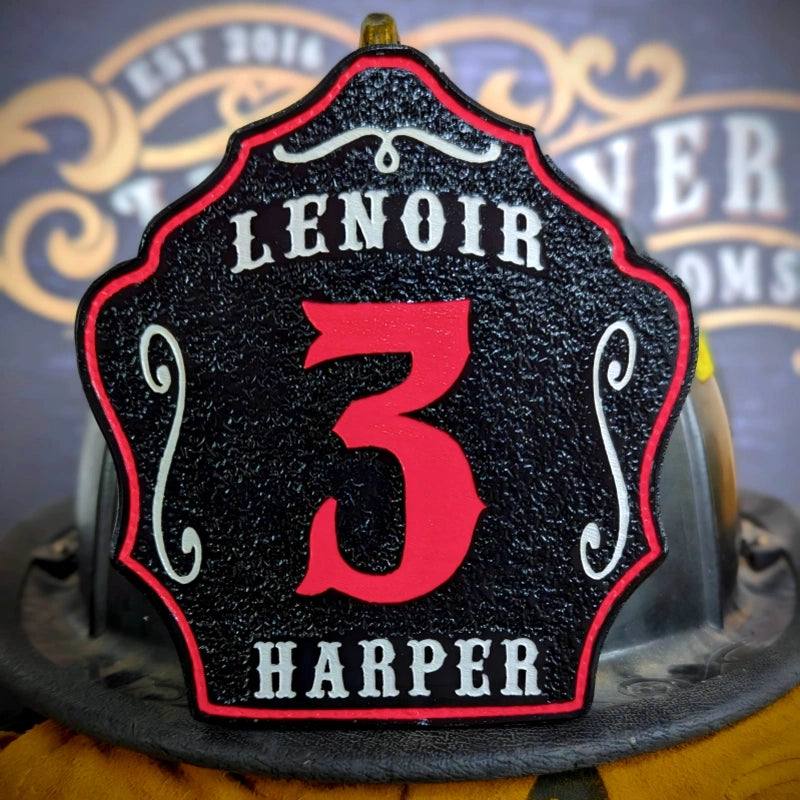 Bare Bones firefighter helmet shield handmade leather