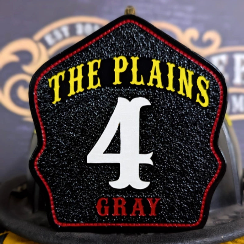 Custom Bare Bones firefighter helmet shield for duty use