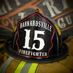 Bare Bones firefighter helmet shield station ready
