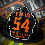 Bare Bones firefighter helmet shield simple design