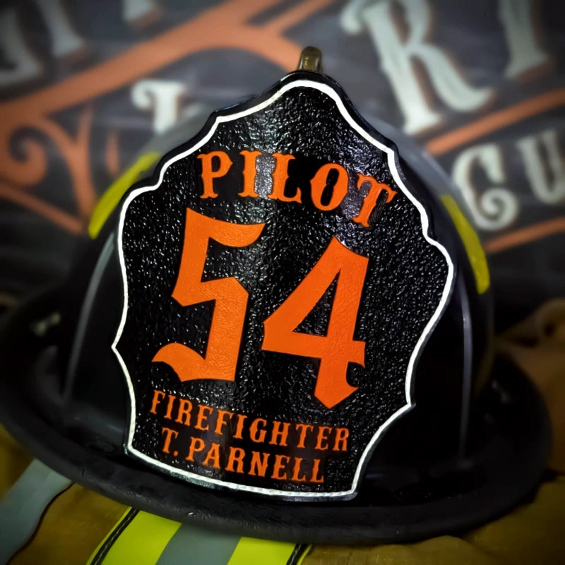 Bare Bones firefighter helmet shield simple design