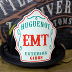 Bare Bones firefighter helmet shield custom lettering