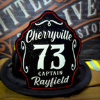 Custom Bare Bones firefighter helmet shield strong design