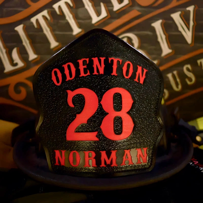 Bare Bones firefighter helmet shield leather handmade design