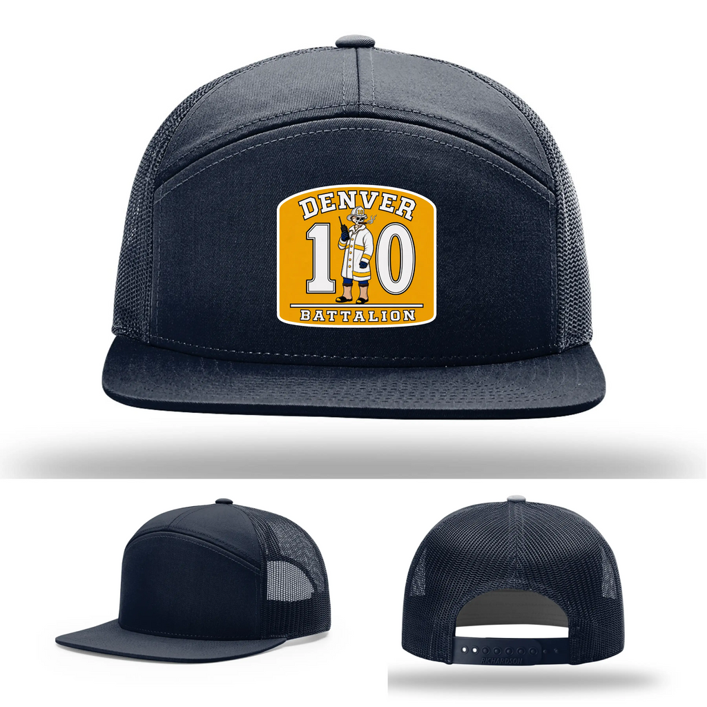 Battalion 10 Denver Fire Department hat with leather patch