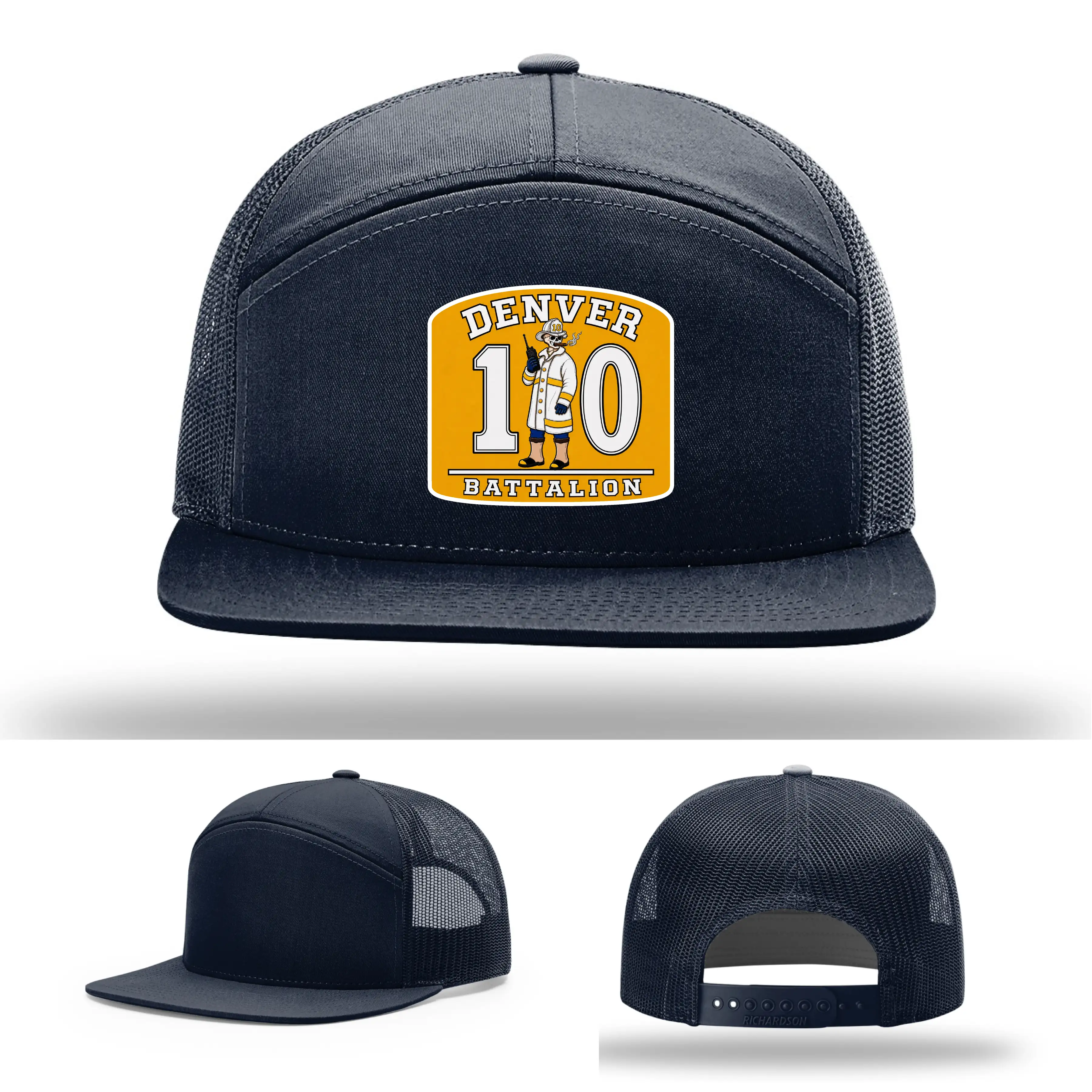 Battalion 10 Denver Fire Department hat with leather patch