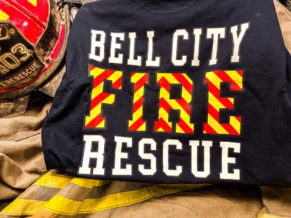 Bell City Fire Rescue firefighter department shirt design