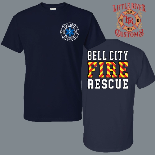 Bell City Fire Rescue firefighter shirt design