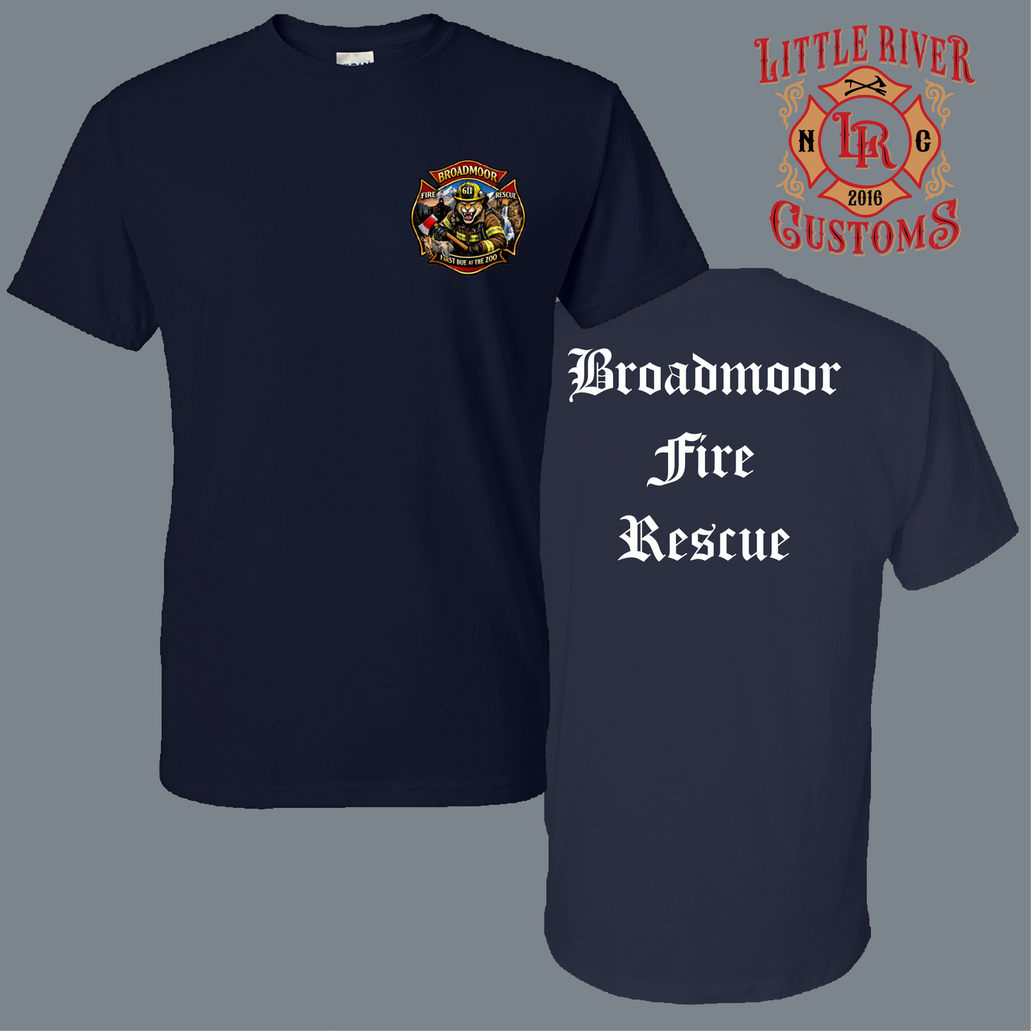 Broadmoor Fire Department firefighter shirt design