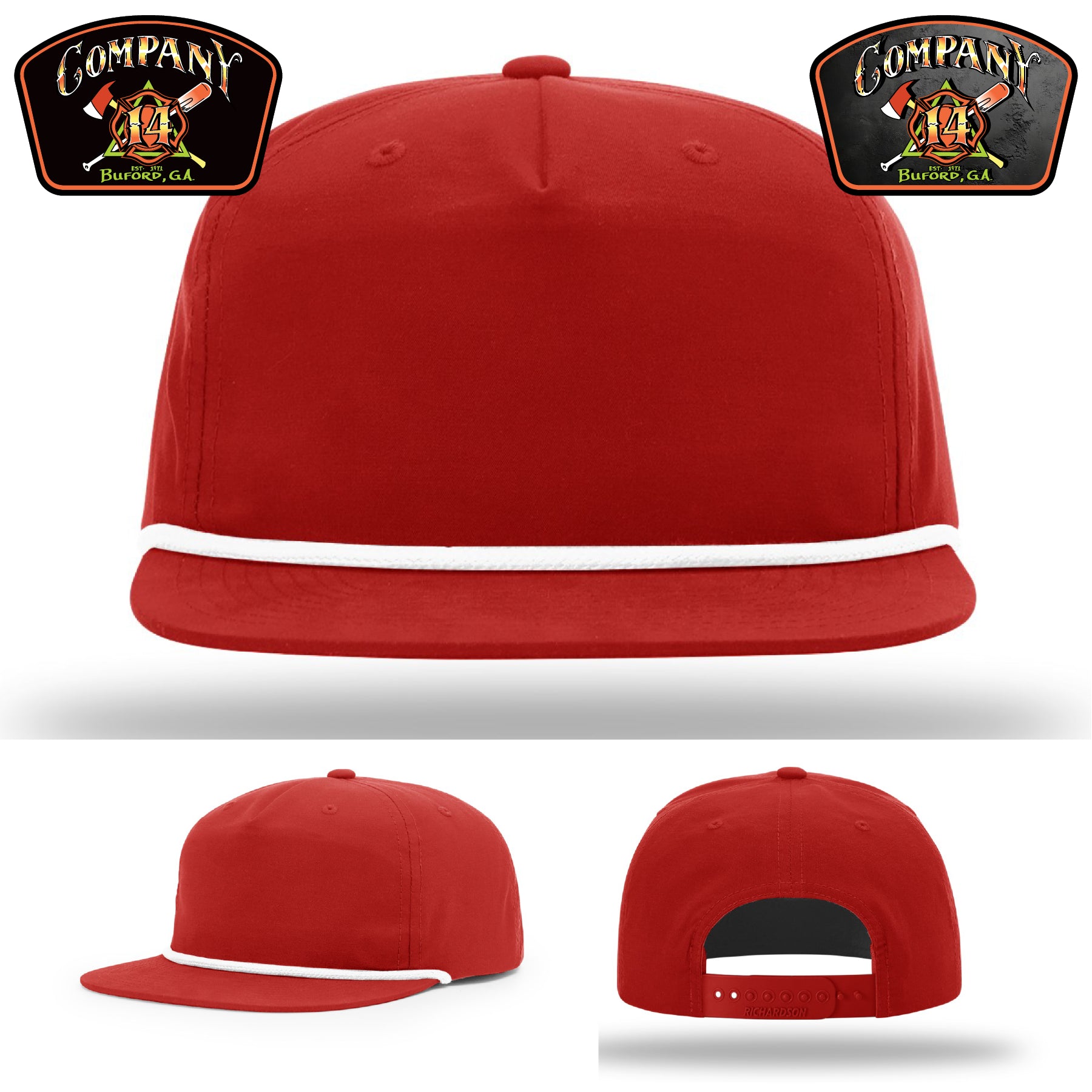 Buford Company 14 cap with durable leather patch artwork