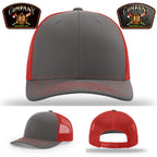 Custom leather patch hat for Buford Company 14 firefighters