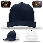 Firefighter hat with Buford Company 14 patch and classic fit