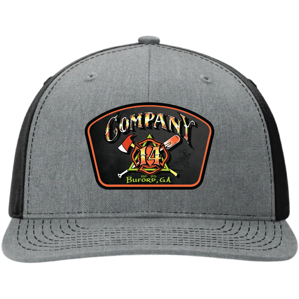 Buford Company 14 station hat with engraved leather emblem