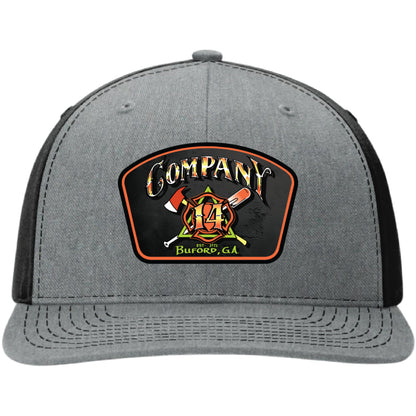 Buford Company 14 station hat with engraved leather emblem