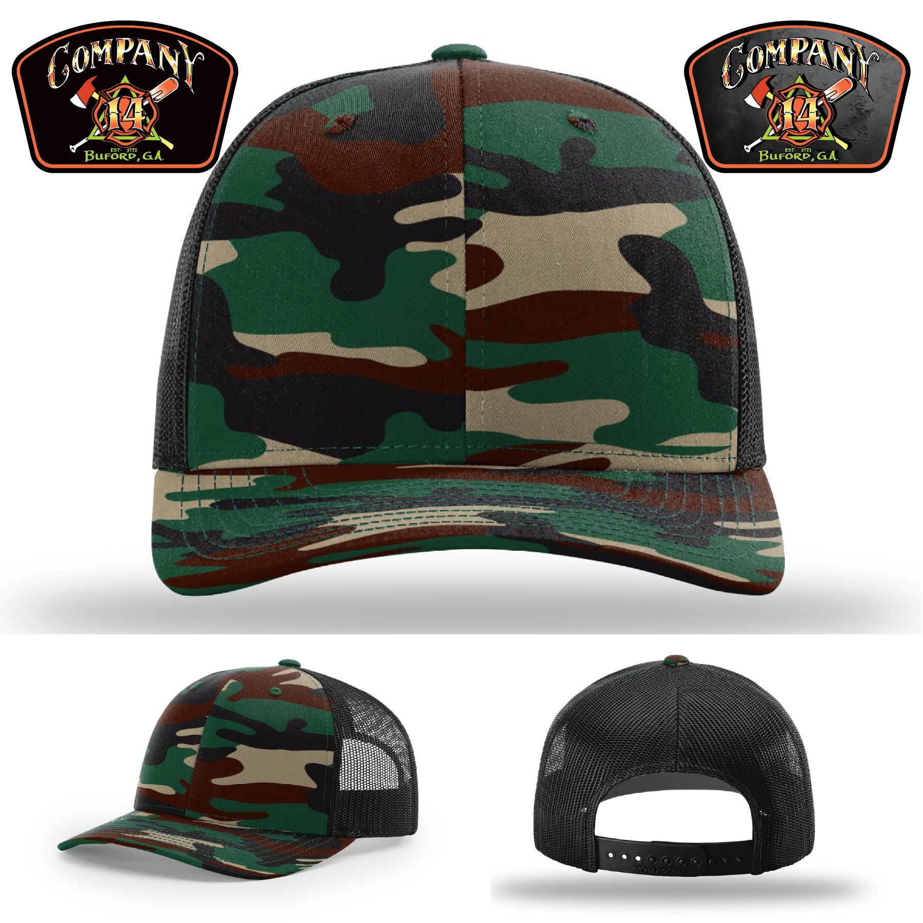Buford Company 14 department hat with clean burn line detail