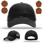 Firefighter lifestyle hat variant featuring bugle leather patch