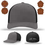 Custom department hat featuring bugle patch for firefighter rank