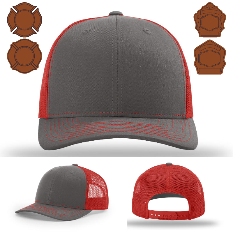 Station hat front facing with bugle leather patch customization