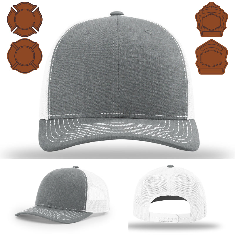 Firefighter lifestyle hat with bugle cross rank patch detail