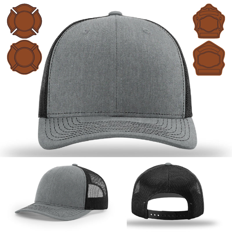 Custom station hat featuring professional bugle leather patch