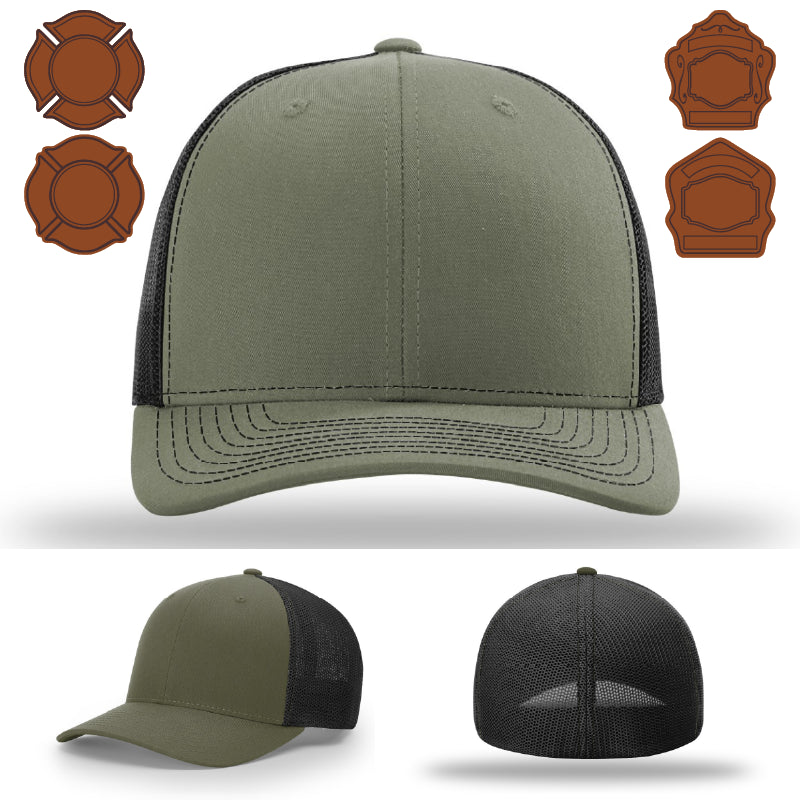 Rugged firefighter apparel hat showing bugle patch clearly