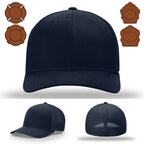 Professional gear hat with custom bugle leather patch emblem