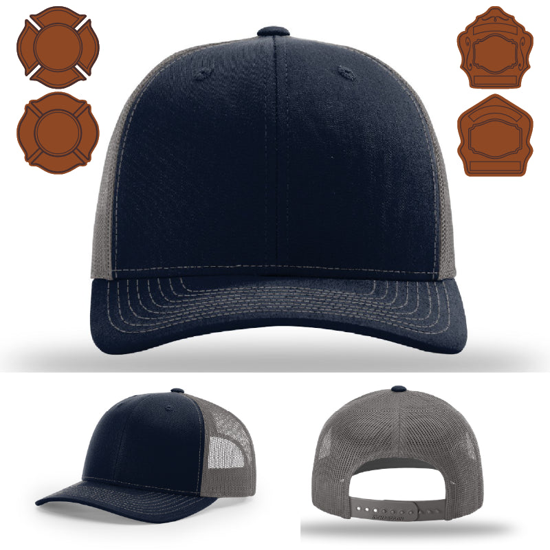 Rugged firefighter hat designed with bugle patch emblem