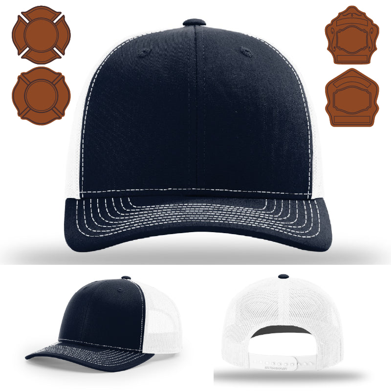 Firefighter station hat variant featuring bugle rank detail