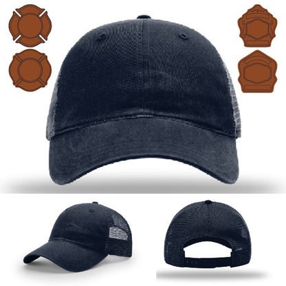 Variant firefighter hat featuring professional bugle patch