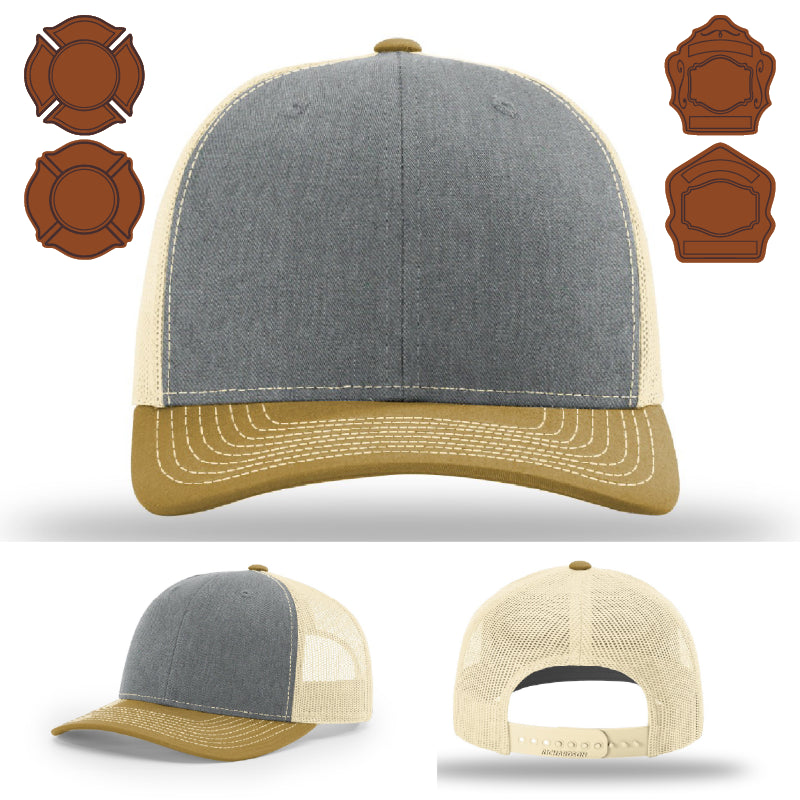 Station pride hat variant with bugle leather patch emblem