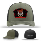 Canyon Lake firefighter leather patch hat for firehouse pride