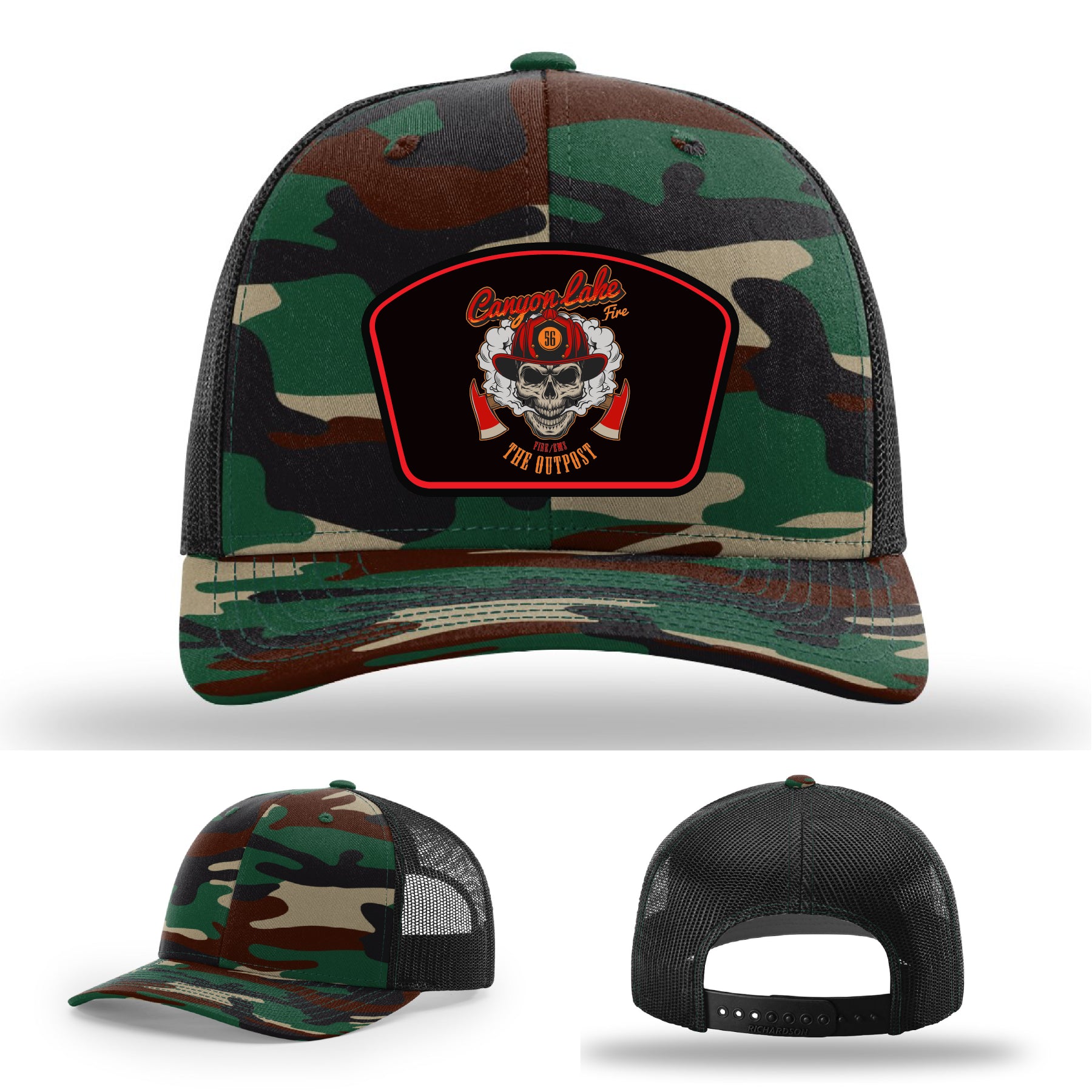 Canyon Lake firefighter leather patch hat built for everyday wear