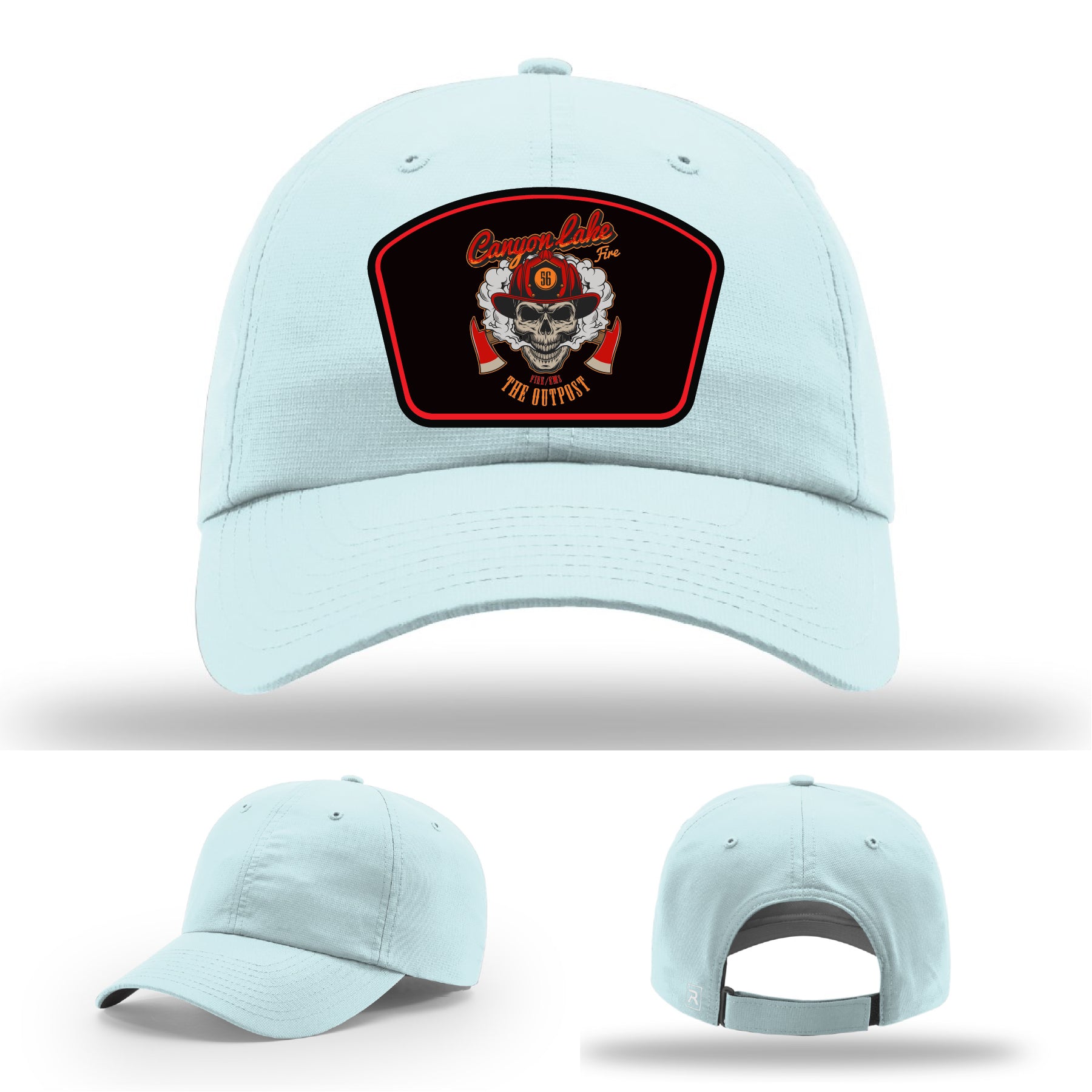 Custom Canyon Lake firefighter hat designed for duty and off shift